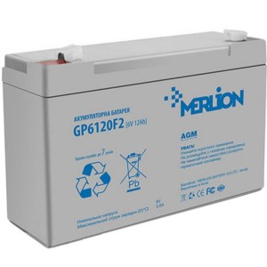 Акумуляторна батарея MERLION AGM GP612F2 6 V 12Ah (6004)