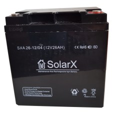 Акумуляторна батарея SolarX SXA26-12 (12V 26Ah)