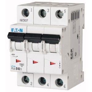 Автоматический выключатель Eaton (Moeller) PL6-C40/3 (286605)