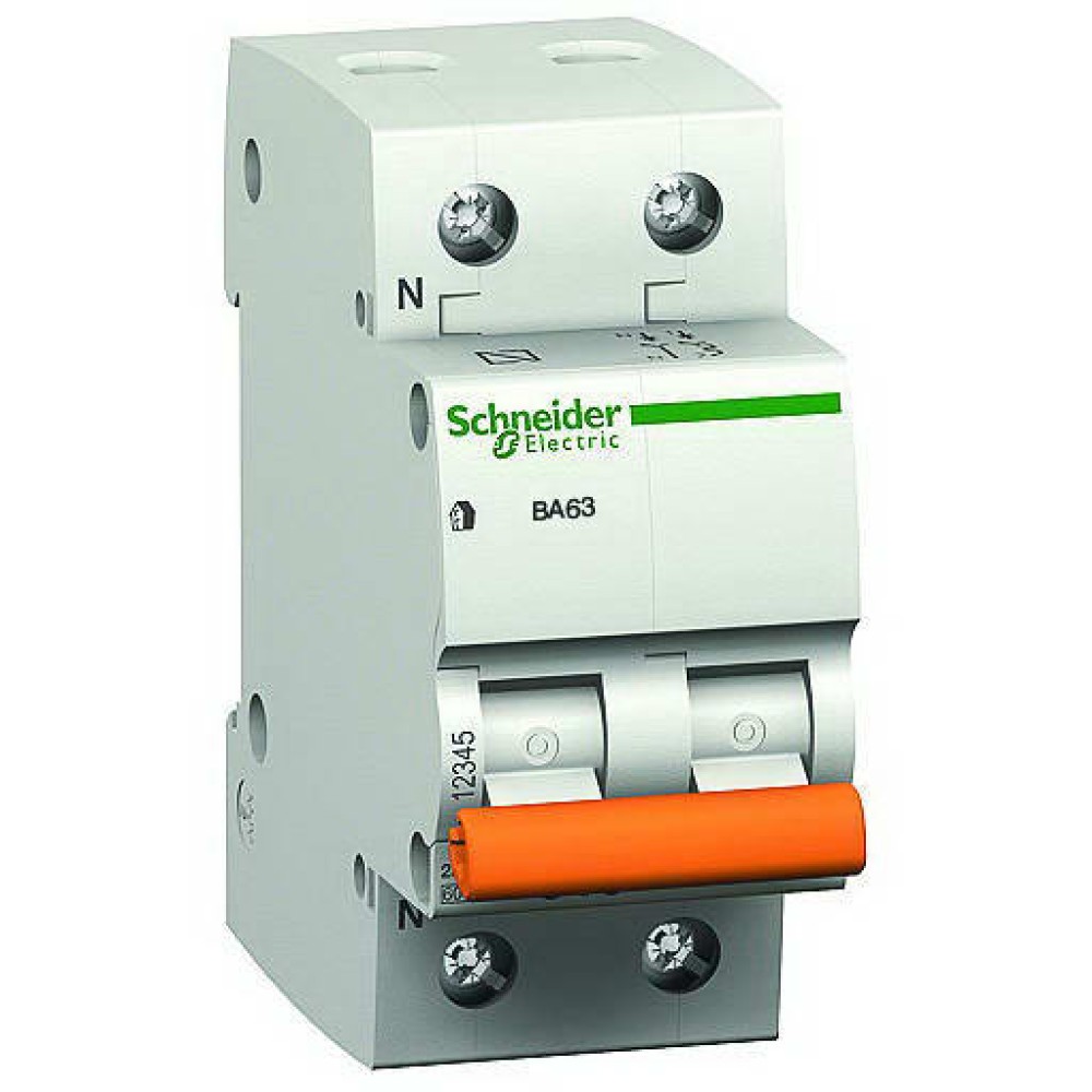Автоматичний вимикач Schneider Electric ВА63 1P N 32A хар-ка C 4,5кА 11216