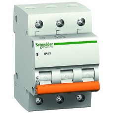 Автоматичний вимикач Schneider Electric ВА63 3P 63A хар-ка C 4,5кА (11229) домовик