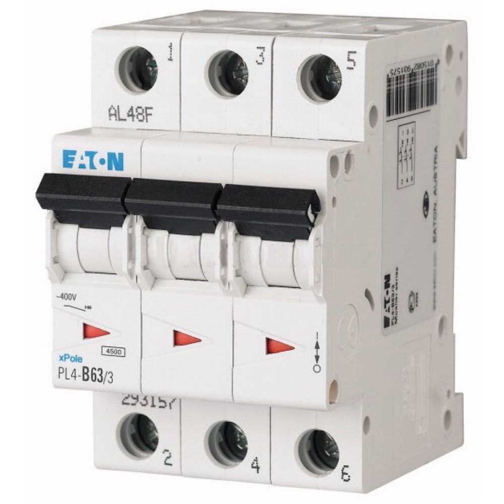 Автоматичний вимикач Eaton (Moeller) PL4-C6 / 3 (293158)