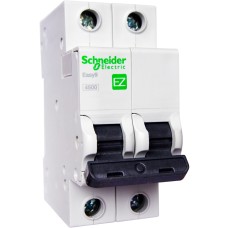 Автоматичний вимикач Schneider Electric Easy9 2P 10A хар-ка B 4,5кА EZ9F14210
