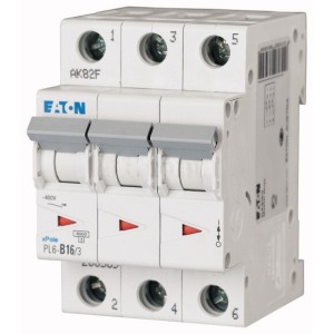 Автоматический выключатель Eaton (Moeller) PL6-C16/3 (286601)