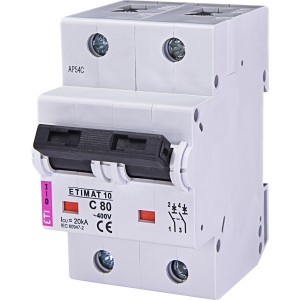 Автоматичний вимикач ETI ETIMAT 10 2p C 80А (2133731)