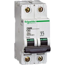 Автоматичний вимикач Schneider Electric iC60N 2P 25A хар-ка C 6кА