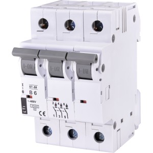 Автоматический выключатель ETI ETIMAT 4,5 ST-68 3p B 6A (2175312)