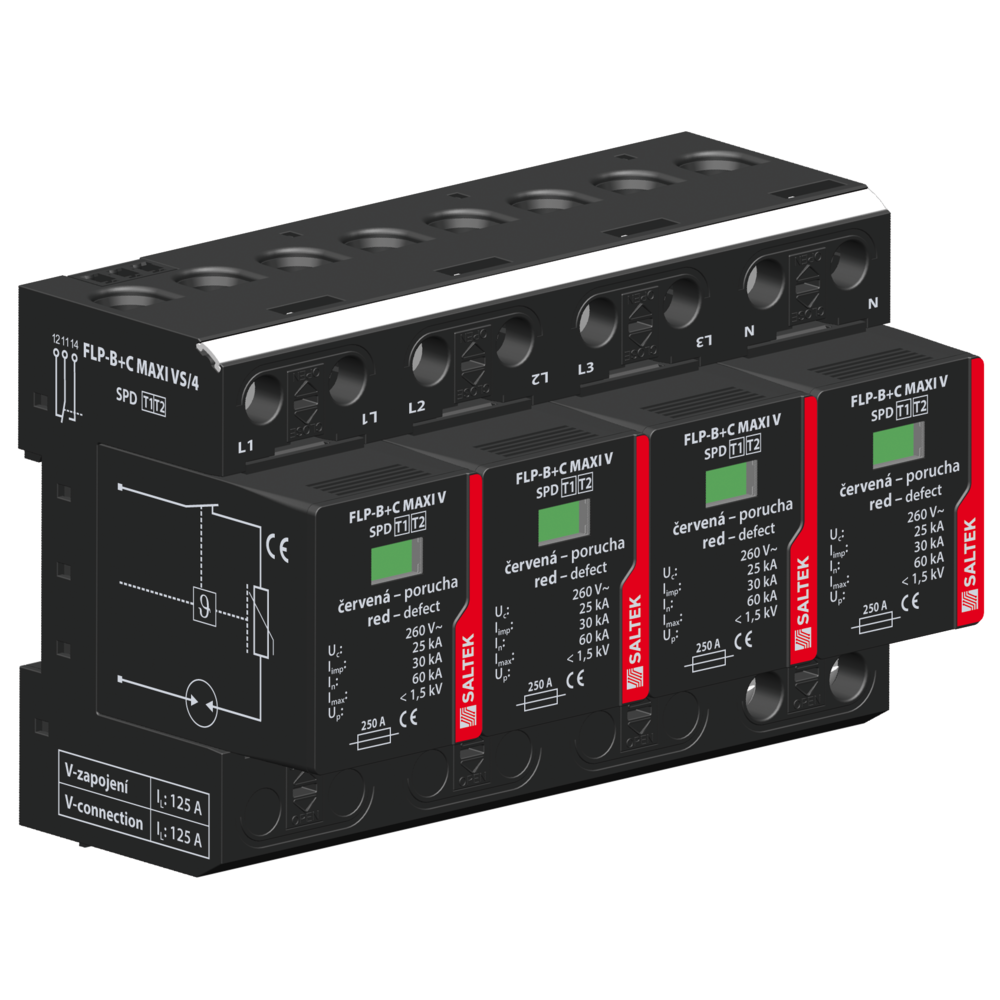 Ограничитель перенапряжения УЗИП SALTEK FLP-B+C MAXI VS/4