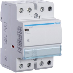 Контактор безшумний Hager ESC363S 63A, 3НЗ, 230В