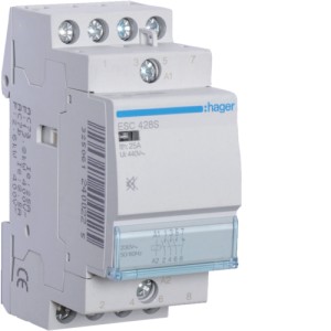 Контактор бесшумный Hager ESC428S 25A, 3НО+1НЗ, 230В