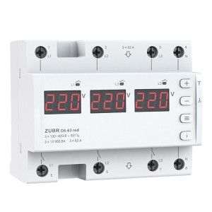 Реле напряжения ZUBR D6-63 red