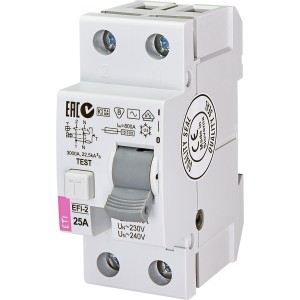 Реле дифференциальное (ПЗВ) EFI-2 25/0,03 тип AC (10kA), ETI (2062122)