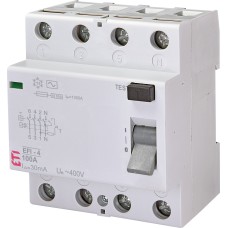 Реле диференціальне (ПЗВ) EFI-4 100 / 0,03 тип AC (10kA), ETI (2062151)