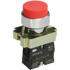 Кнопка ИЭК LAY5-BL41 без подсветки красная 1з (BBT70-BL-K05)