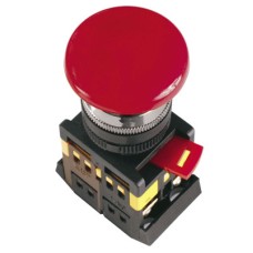 Кнопка ИЭК AEAL-22 с фиксацией красный D22мм 240В 1з+1р (BBG60-AEAL-K04)