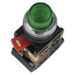 Кнопка ИЭК ABLFP-22 зеленый D22мм неон 240В 1з+1р (BBT20-ABLFP-K06)
