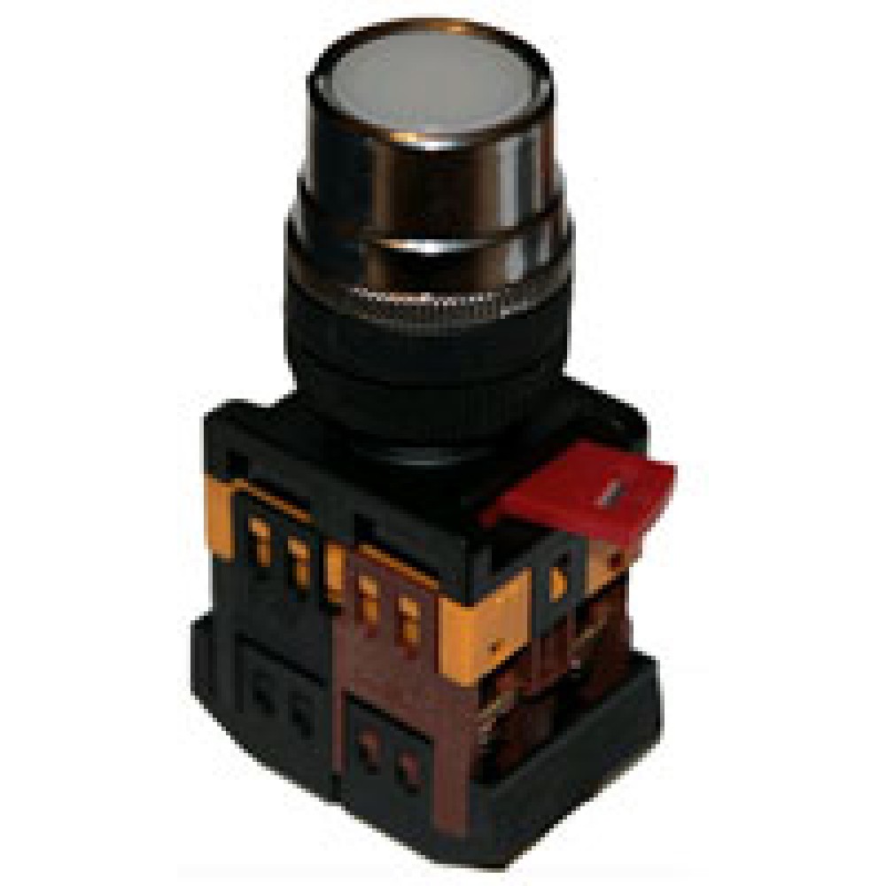 Кнопка ІЕК ABLF-22 білий D22мм неон 240В 1з 1р