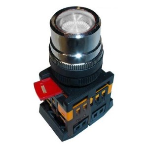 Кнопка ИЭК ABLF-22 прозрачный D22мм неон 240В 1з+1р (BBT10-ABLF-K08)