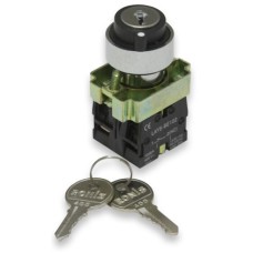 Переключатель ИЭК LAY5-BG45, на 2 положения с ключом (BSW80-BG-2-K02)
