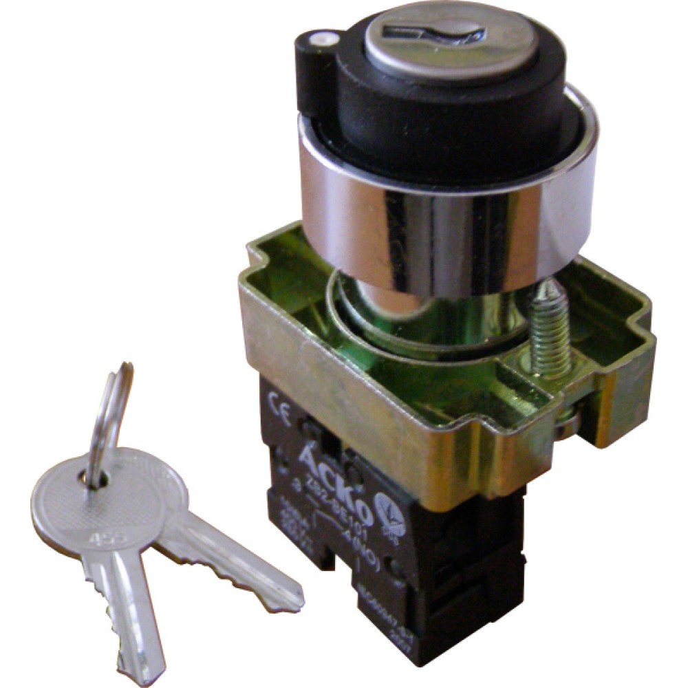 Кнопка поворотная с ключом АсКо XB2-BG33 1р+1з (A0140010010)