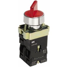 Переключатель ИЭК LAY5-BK2465, 2 положения красный (BSW90-BK-2-K04)