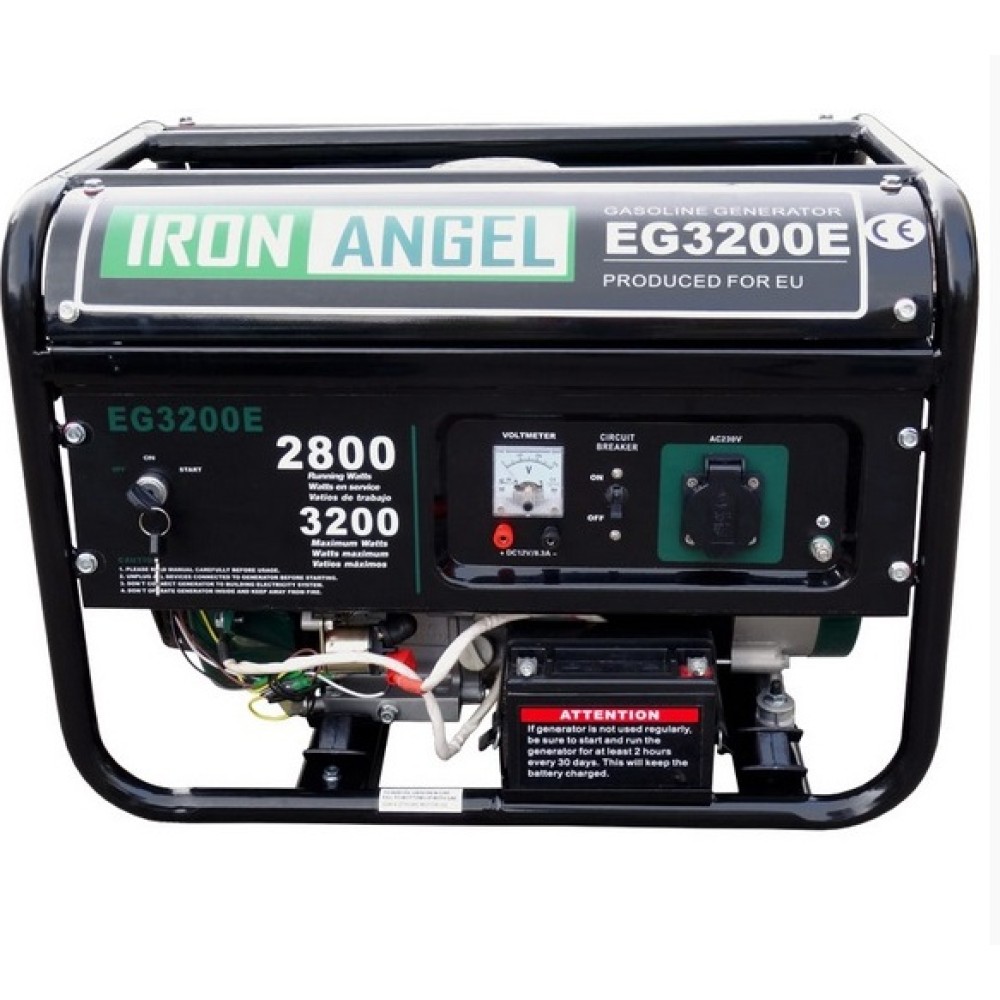 Генератор бензиновий IRON ANGEL EG 3200E-2 (Колеса)