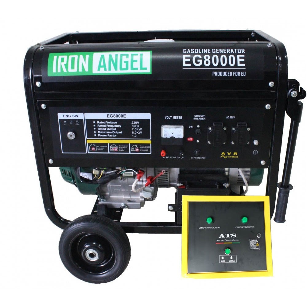 Генератор бензиновый IRON ANGEL EG8000E ATS
