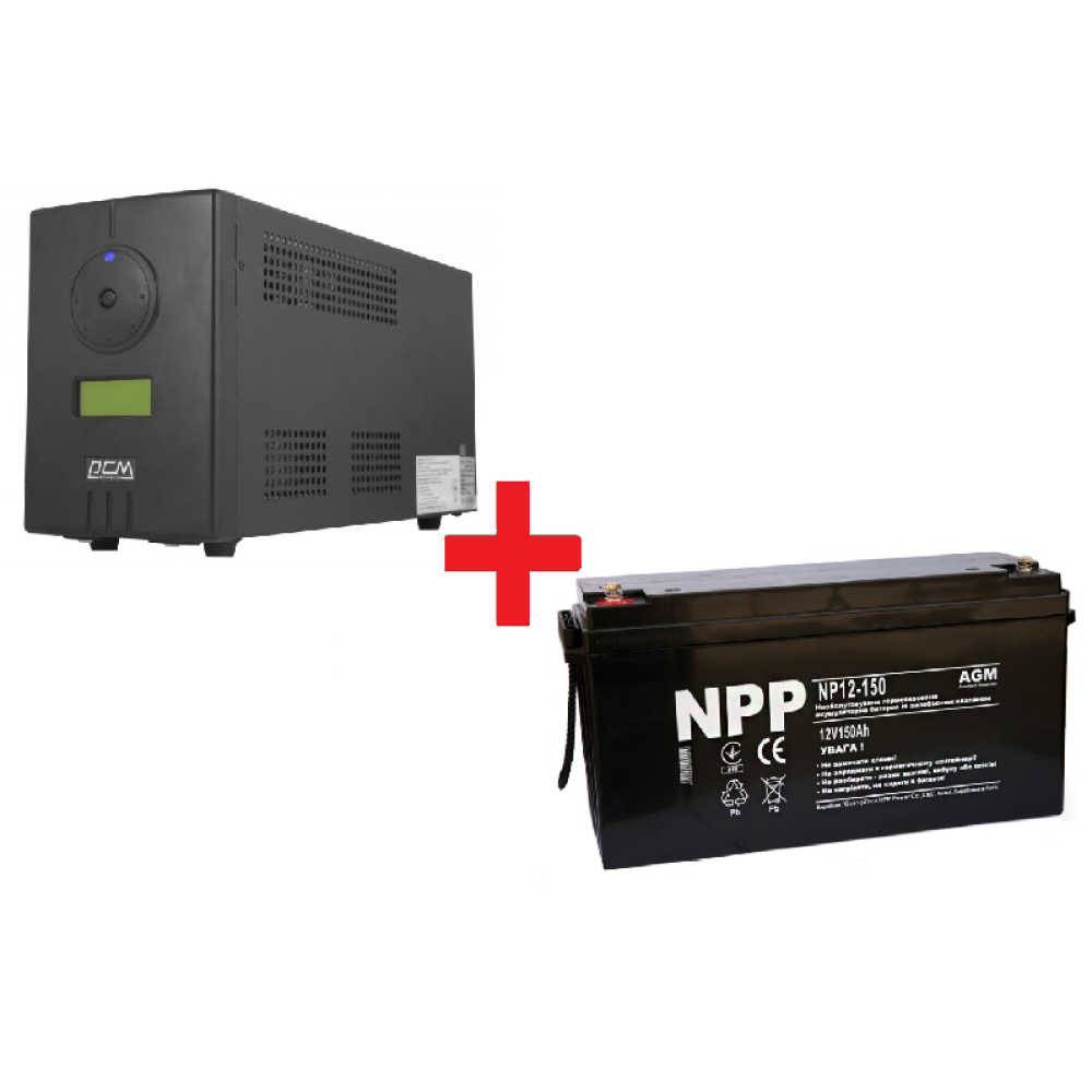 Готовое решение ИБП Powercom INF-1100 + АКБ NPP NP12-150