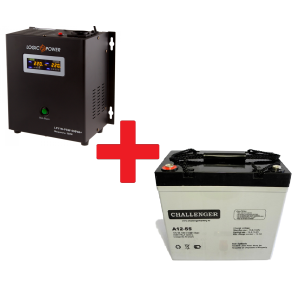 Готовое решение ИБП LogicPower LPY-W-PSW-500VA + АКБ Challenger A12-65