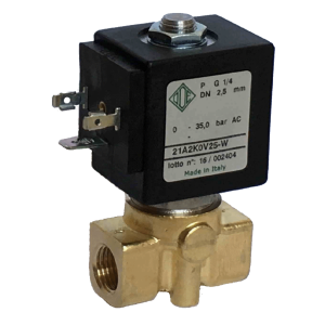 Электромагнитный клапан ODE 21A2K0V-25W 1/4" НЗ